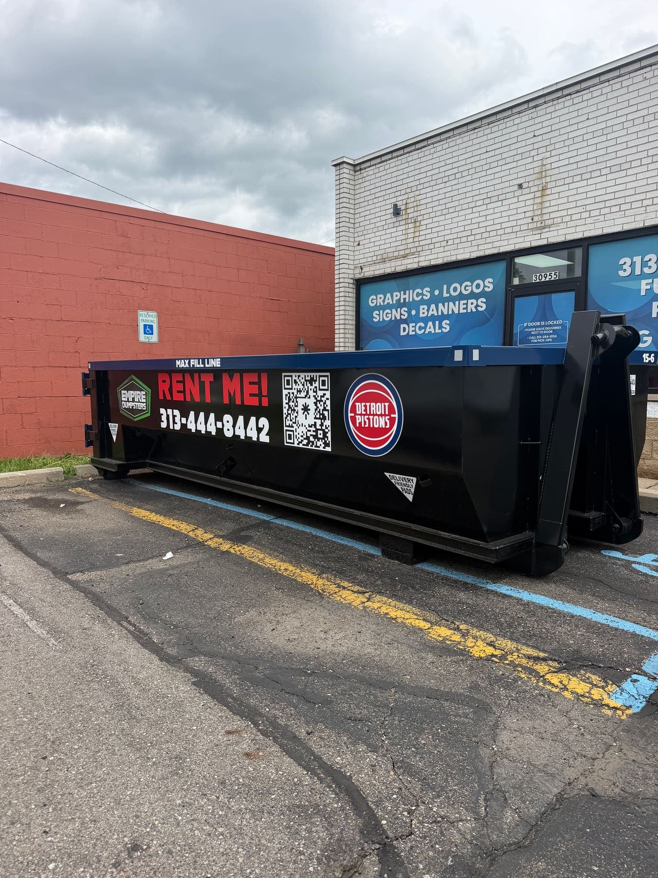 Empire Dumpsters — Pistons wrap