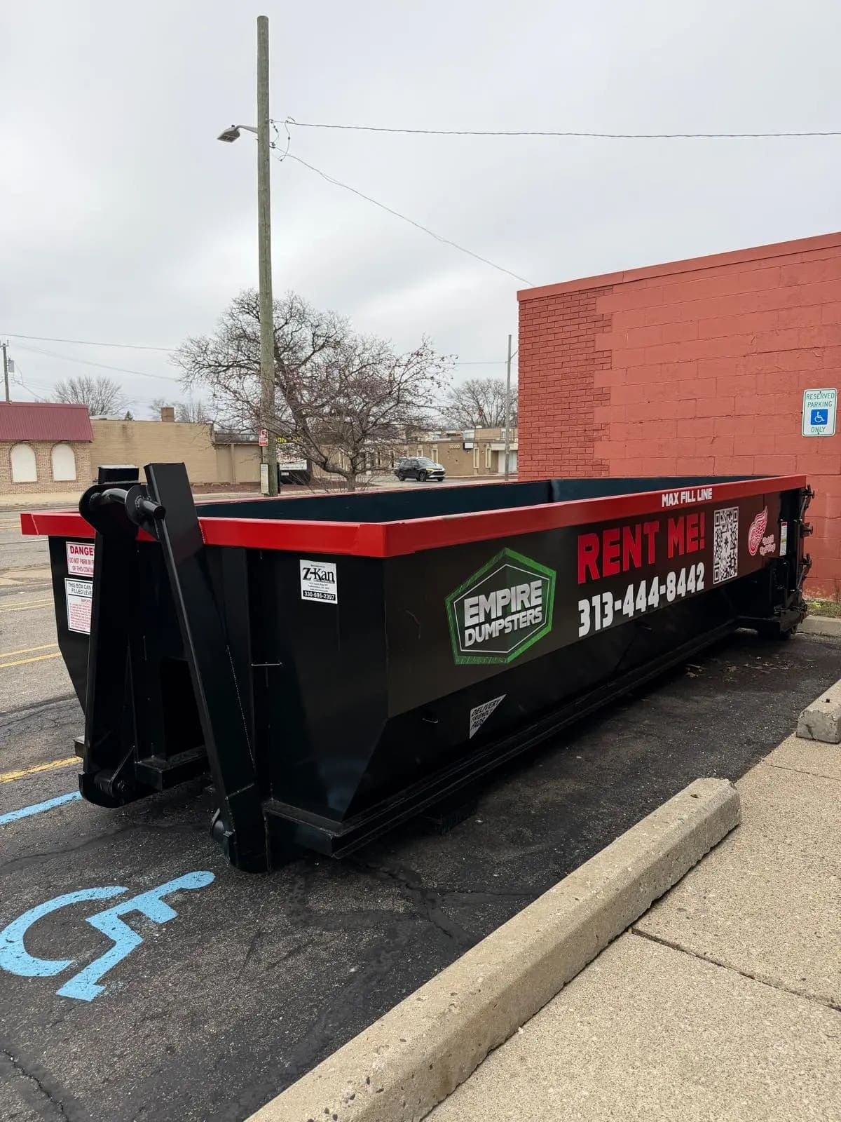 Empire Dumpsters — Red Wings wrap